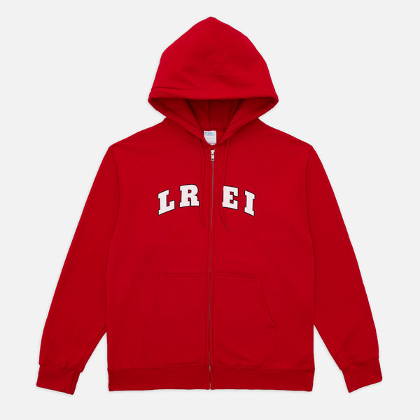 LREI ARCHED ZIP-UP HOODIE in RED - Adult