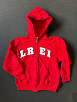 LREI ARCHED ZIP-UP HOODIE in RED - Youth